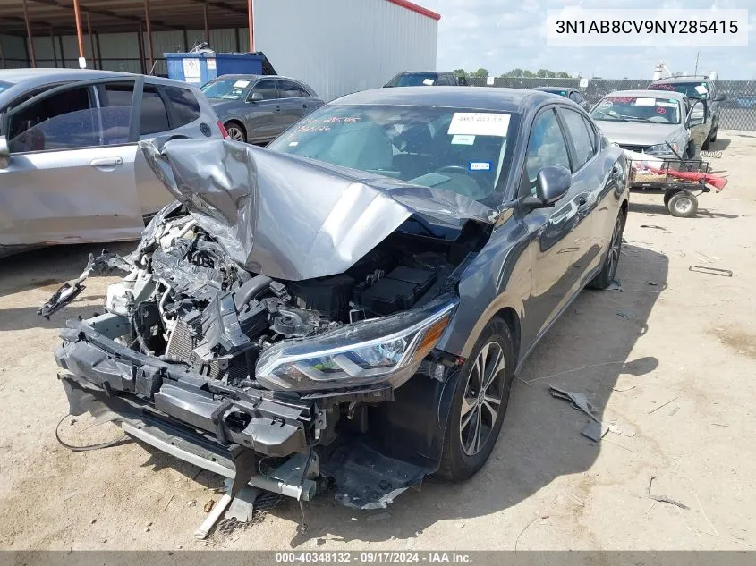 2022 Nissan Sentra Sv Xtronic Cvt VIN: 3N1AB8CV9NY285415 Lot: 40348132