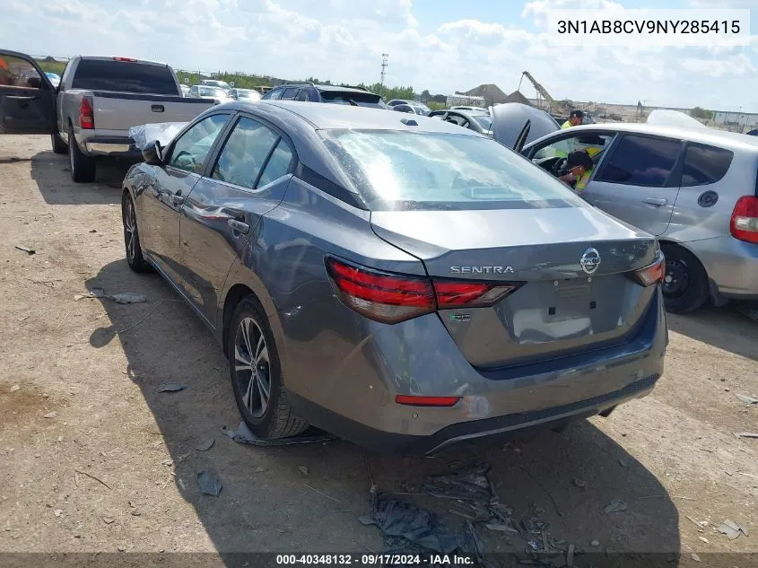 2022 Nissan Sentra Sv Xtronic Cvt VIN: 3N1AB8CV9NY285415 Lot: 40348132