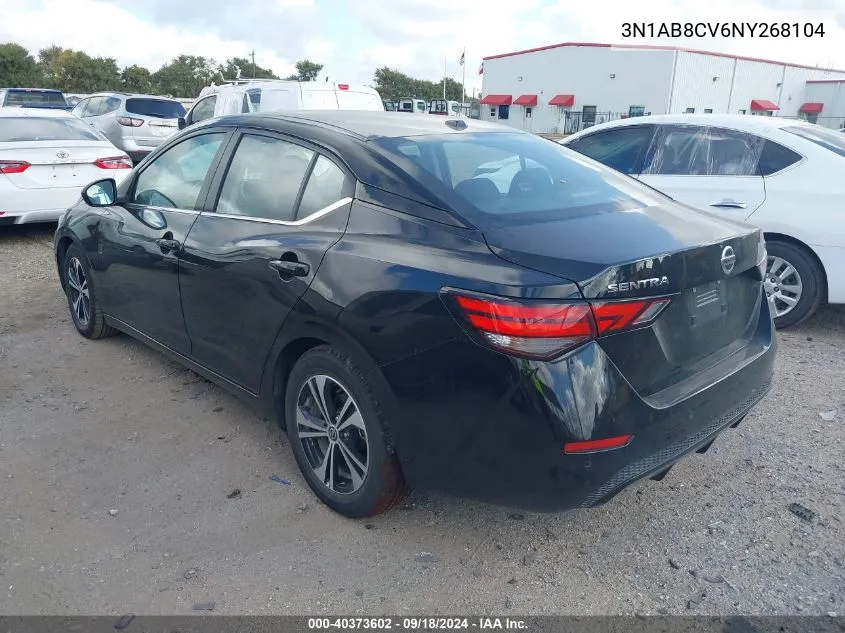 2022 Nissan Sentra Sv VIN: 3N1AB8CV6NY268104 Lot: 40373602