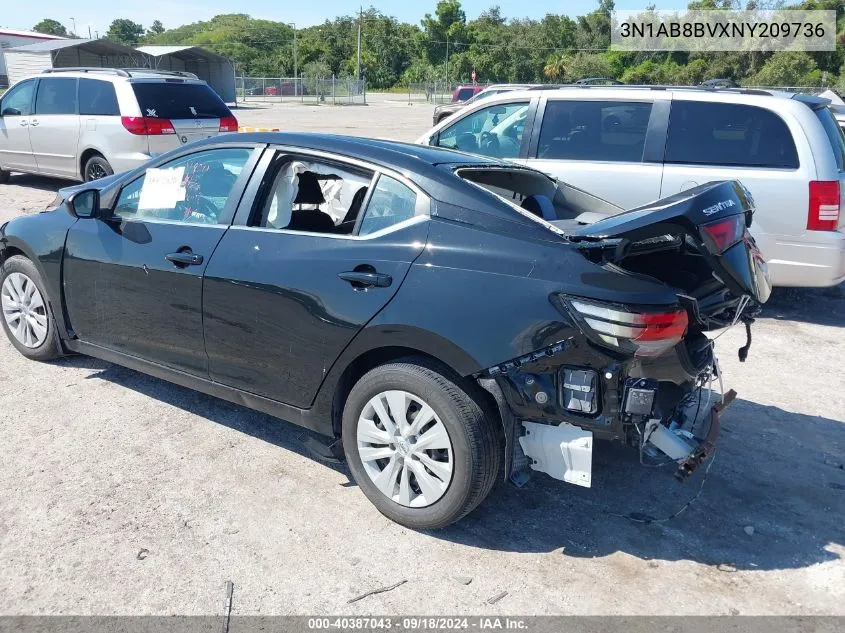 2022 Nissan Sentra S Xtronic Cvt VIN: 3N1AB8BVXNY209736 Lot: 40387043