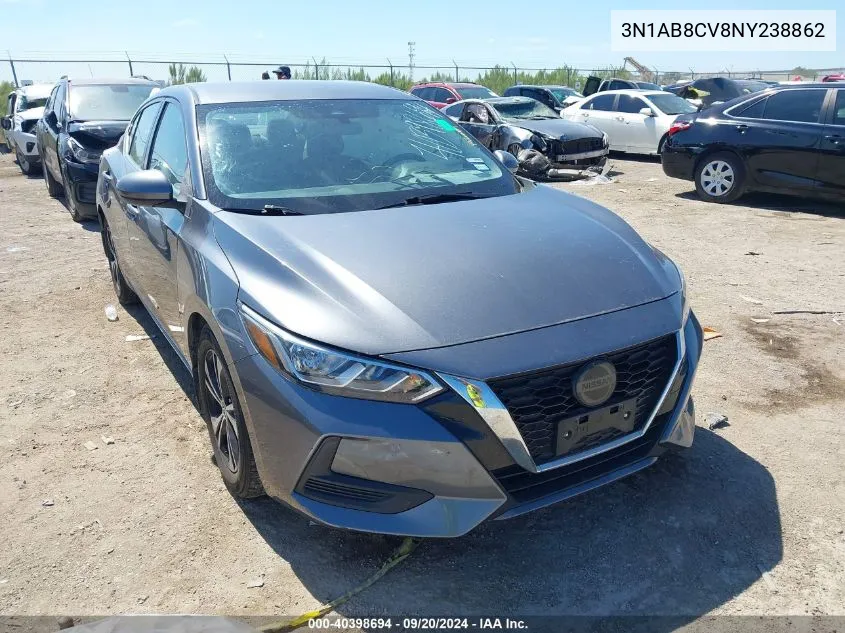 2022 Nissan Sentra Sv Xtronic Cvt VIN: 3N1AB8CV8NY238862 Lot: 40398694