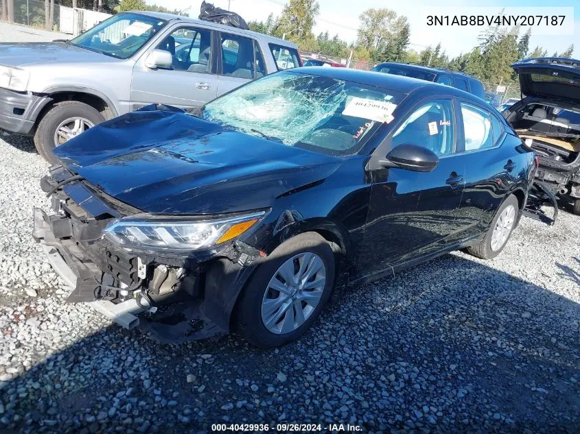 2022 Nissan Sentra S VIN: 3N1AB8BV4NY207187 Lot: 40429936