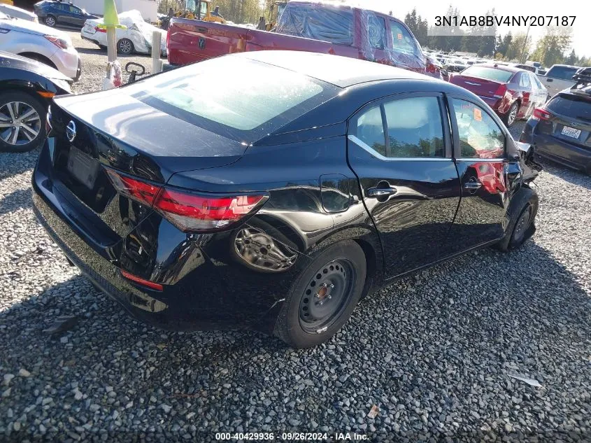 2022 Nissan Sentra S VIN: 3N1AB8BV4NY207187 Lot: 40429936