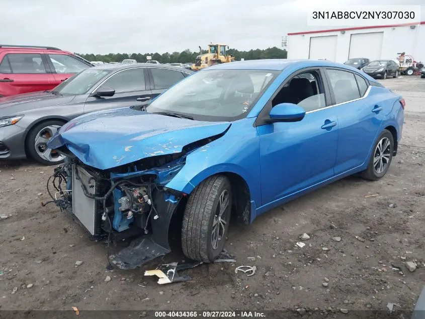 2022 Nissan Sentra Sv Xtronic Cvt VIN: 3N1AB8CV2NY307030 Lot: 40434365