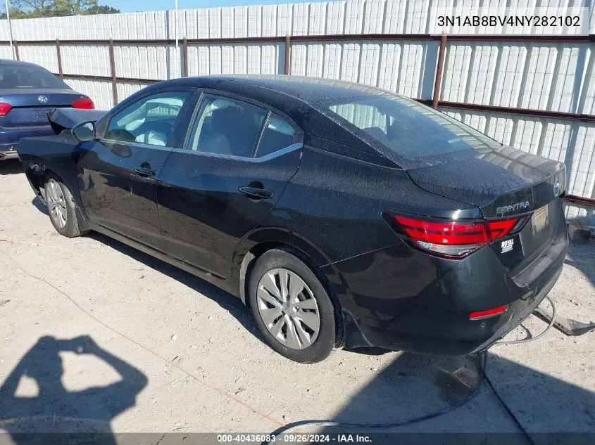 2022 Nissan Sentra S Xtronic Cvt VIN: 3N1AB8BV4NY282102 Lot: 40436083