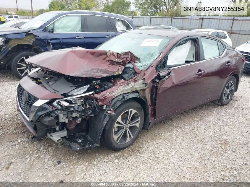 2022 Nissan Sentra Sv VIN: 3N1AB8CV8NY255354 Lot: 40438893