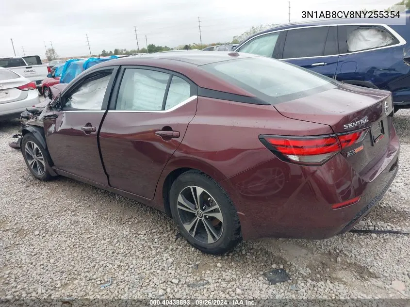 3N1AB8CV8NY255354 2022 Nissan Sentra Sv