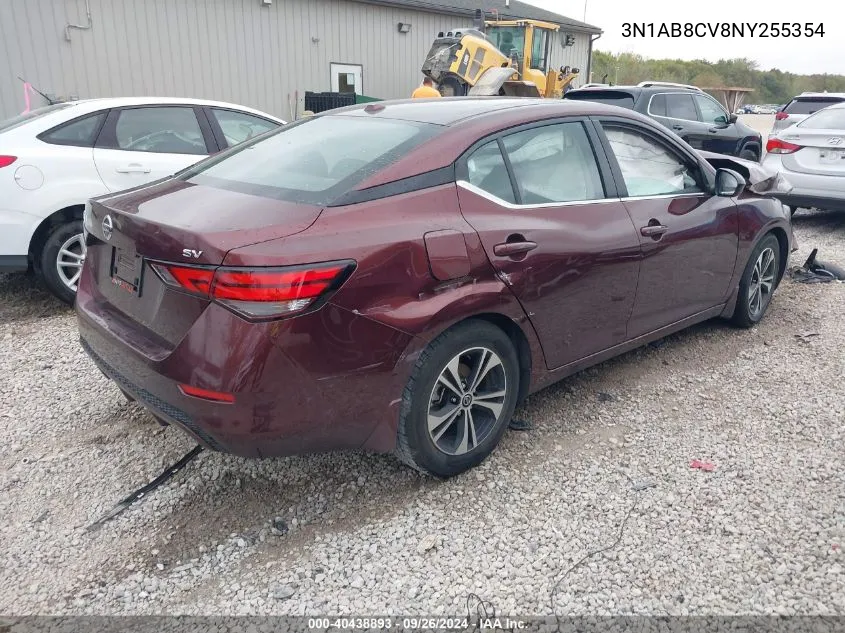 2022 Nissan Sentra Sv VIN: 3N1AB8CV8NY255354 Lot: 40438893