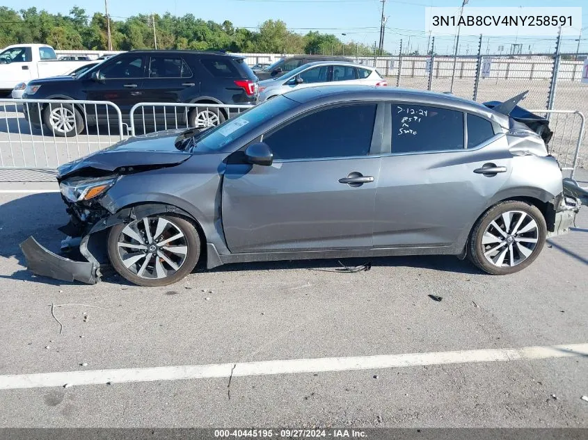 3N1AB8CV4NY258591 2022 Nissan Sentra Sv Xtronic Cvt