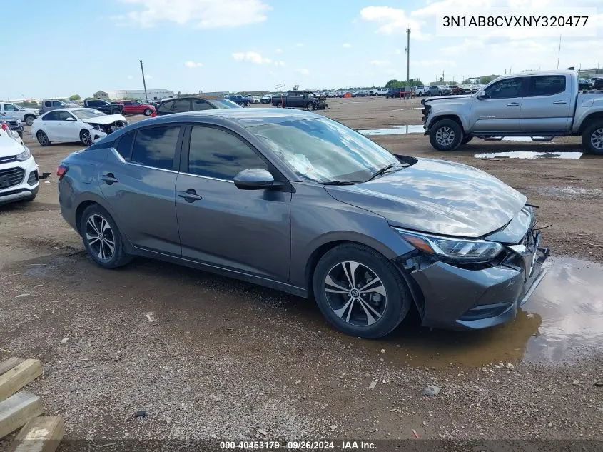 2022 Nissan Sentra Sv Xtronic Cvt VIN: 3N1AB8CVXNY320477 Lot: 40453179