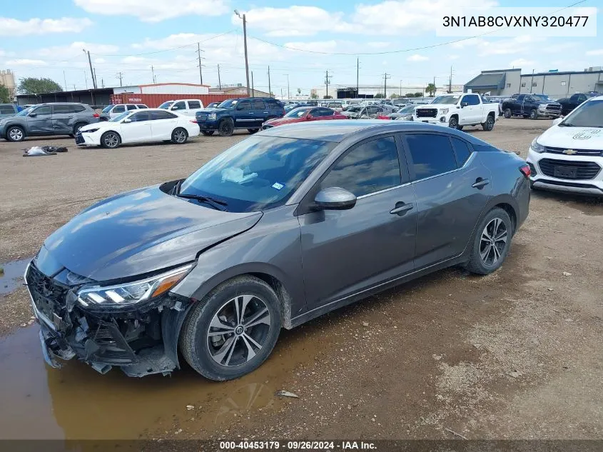 2022 Nissan Sentra Sv Xtronic Cvt VIN: 3N1AB8CVXNY320477 Lot: 40453179