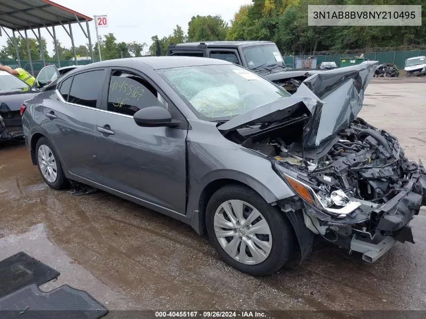 2022 Nissan Sentra S Xtronic Cvt VIN: 3N1AB8BV8NY210495 Lot: 40455167