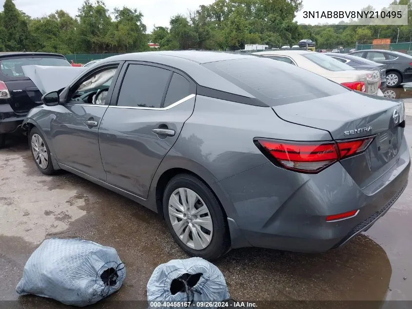 2022 Nissan Sentra S Xtronic Cvt VIN: 3N1AB8BV8NY210495 Lot: 40455167