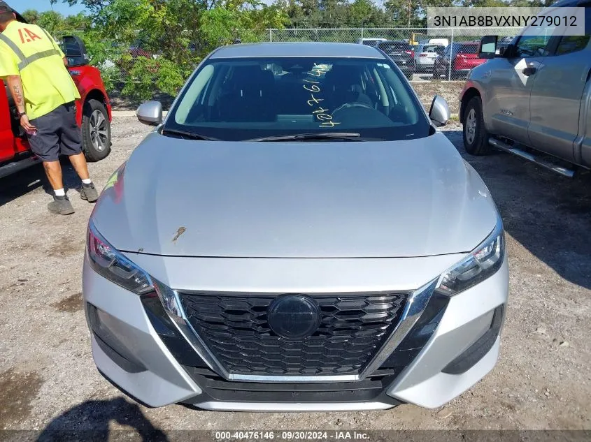 2022 Nissan Sentra S VIN: 3N1AB8BVXNY279012 Lot: 40476146