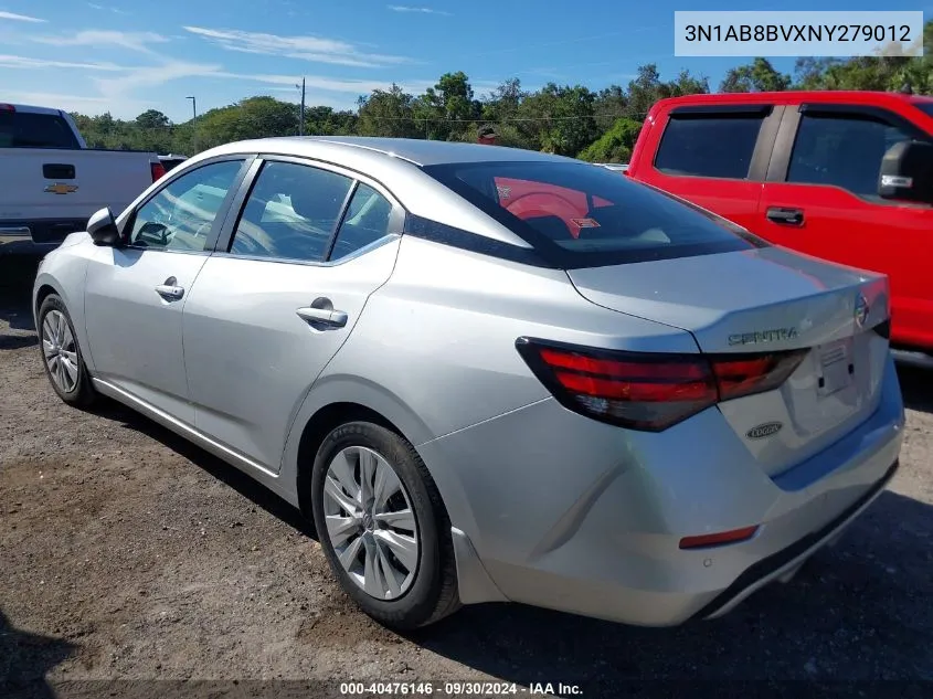 2022 Nissan Sentra S VIN: 3N1AB8BVXNY279012 Lot: 40476146