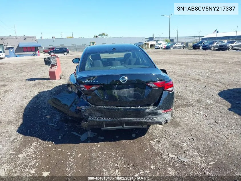 2022 Nissan Sentra Sv Xtronic Cvt VIN: 3N1AB8CV5NY217337 Lot: 40481043