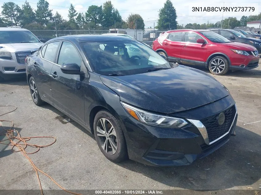 2022 Nissan Sentra Sv VIN: 3N1AB8CV9NY273779 Lot: 40482085