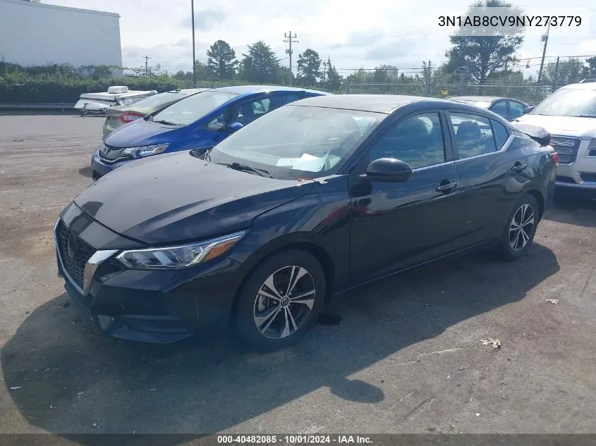 2022 Nissan Sentra Sv VIN: 3N1AB8CV9NY273779 Lot: 40482085