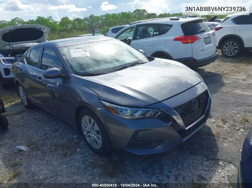 2022 Nissan Sentra S VIN: 3N1AB8BV6NY239736 Lot: 40500418