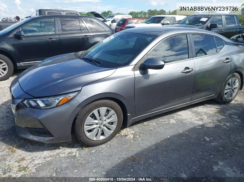 2022 Nissan Sentra S VIN: 3N1AB8BV6NY239736 Lot: 40500418