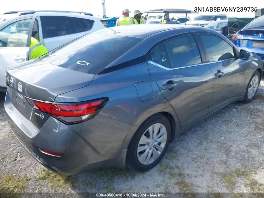 2022 Nissan Sentra S VIN: 3N1AB8BV6NY239736 Lot: 40500418