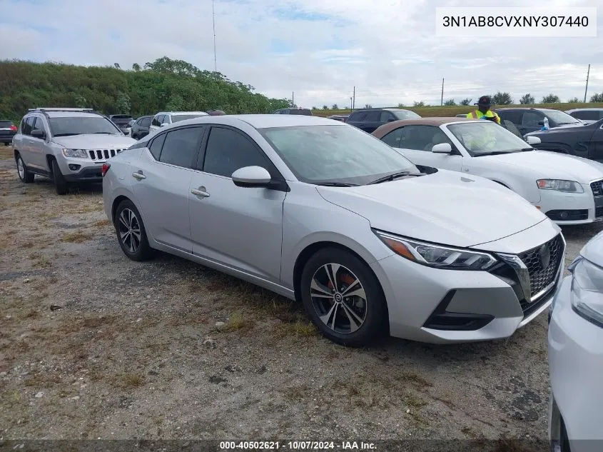 2022 Nissan Sentra Sv VIN: 3N1AB8CVXNY307440 Lot: 40502621