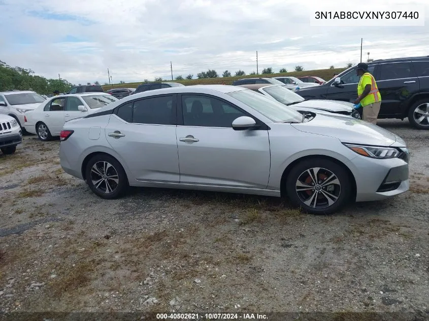 2022 Nissan Sentra Sv VIN: 3N1AB8CVXNY307440 Lot: 40502621