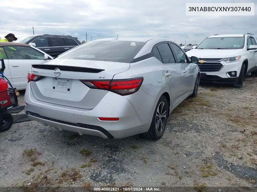 2022 Nissan Sentra Sv VIN: 3N1AB8CVXNY307440 Lot: 40502621