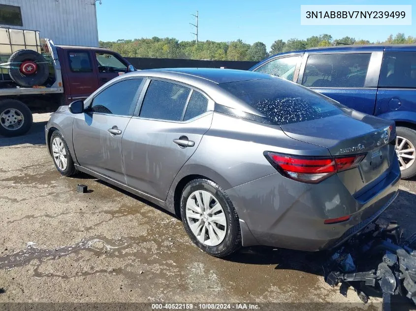 2022 Nissan Sentra S Xtronic Cvt VIN: 3N1AB8BV7NY239499 Lot: 40522159