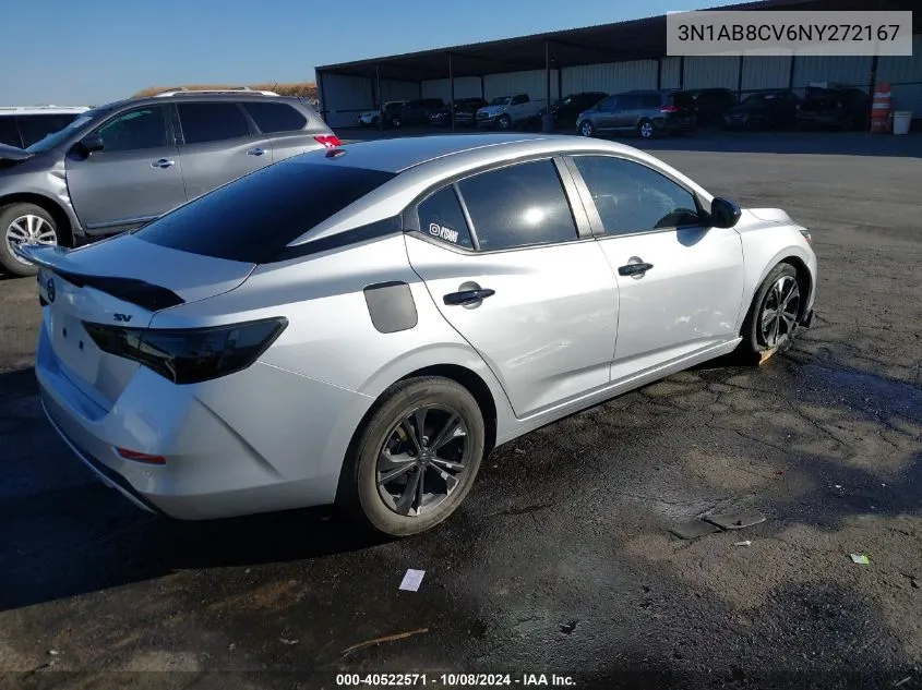 2022 Nissan Sentra Sv VIN: 3N1AB8CV6NY272167 Lot: 40522571