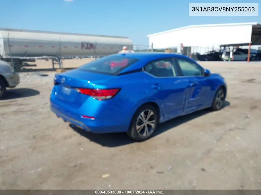 2022 Nissan Sentra Sv Xtronic Cvt VIN: 3N1AB8CV8NY255063 Lot: 40533008