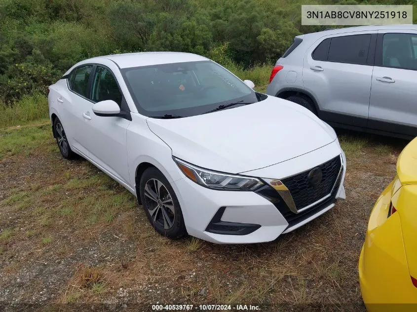 2022 Nissan Sentra Sv VIN: 3N1AB8CV8NY251918 Lot: 40539767