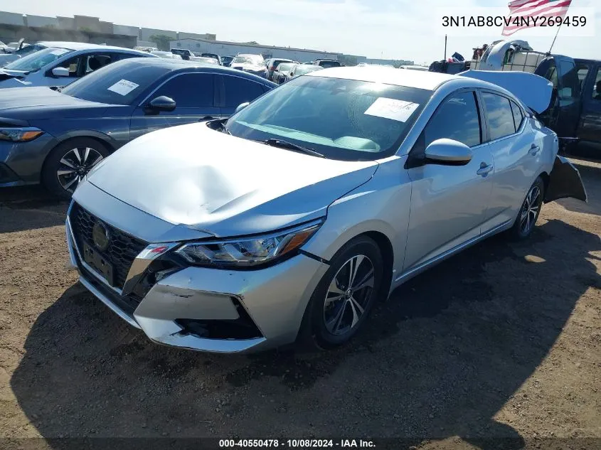 2022 Nissan Sentra Sv Xtronic Cvt VIN: 3N1AB8CV4NY269459 Lot: 40550478