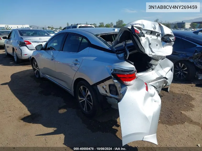 2022 Nissan Sentra Sv Xtronic Cvt VIN: 3N1AB8CV4NY269459 Lot: 40550478