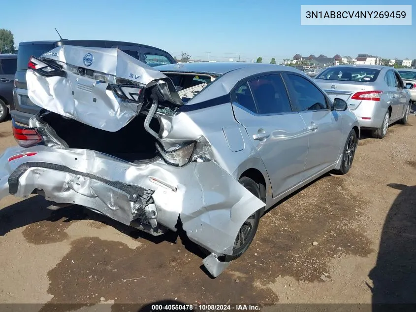 2022 Nissan Sentra Sv Xtronic Cvt VIN: 3N1AB8CV4NY269459 Lot: 40550478