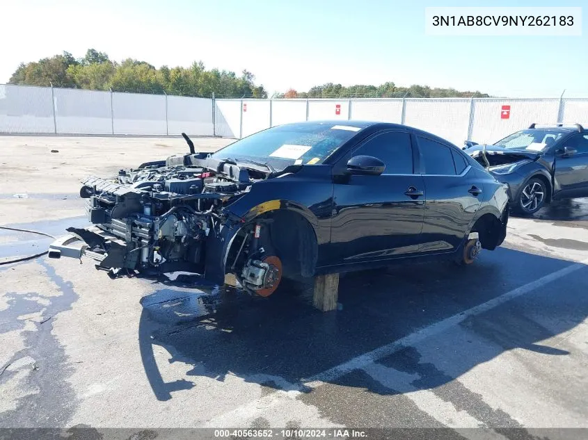 2022 Nissan Sentra Sv Xtronic Cvt VIN: 3N1AB8CV9NY262183 Lot: 40563652