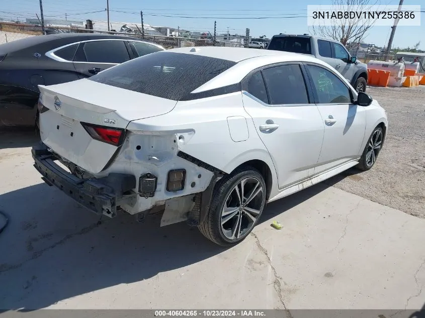 2022 Nissan Sentra Sr Xtronic Cvt VIN: 3N1AB8DV1NY255386 Lot: 40604265