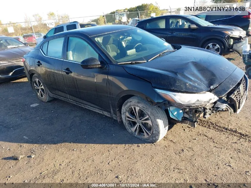 2022 Nissan Sentra Sv Xtronic Cvt VIN: 3N1AB8CV1NY231638 Lot: 40613081