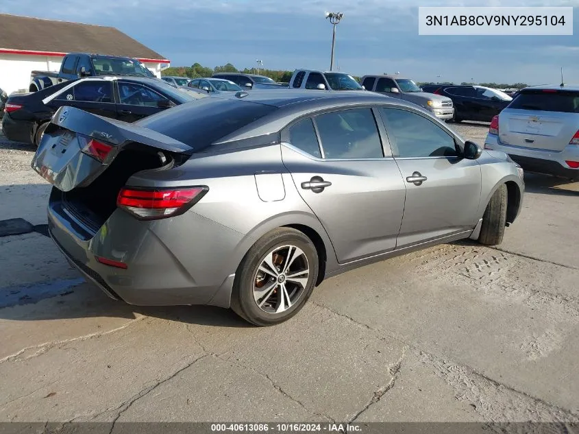 2022 Nissan Sentra Sv Xtronic Cvt VIN: 3N1AB8CV9NY295104 Lot: 40613086