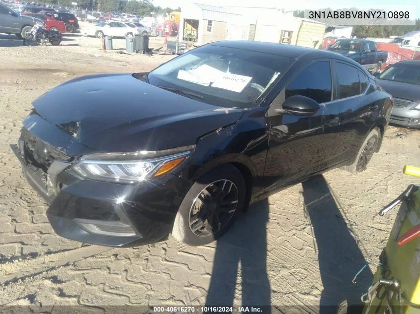 2022 Nissan Sentra S Xtronic Cvt VIN: 3N1AB8BV8NY210898 Lot: 40616270