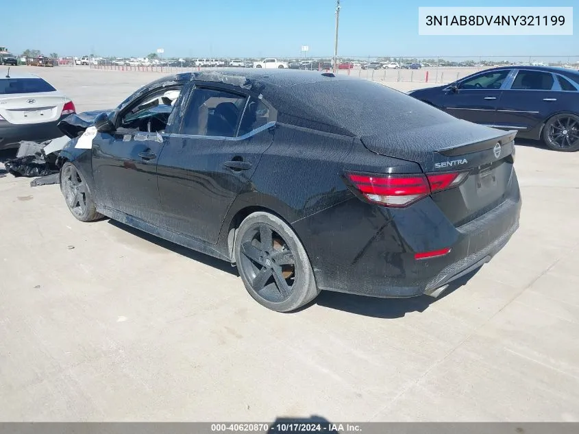 2022 Nissan Sentra Sr Xtronic Cvt VIN: 3N1AB8DV4NY321199 Lot: 40620870