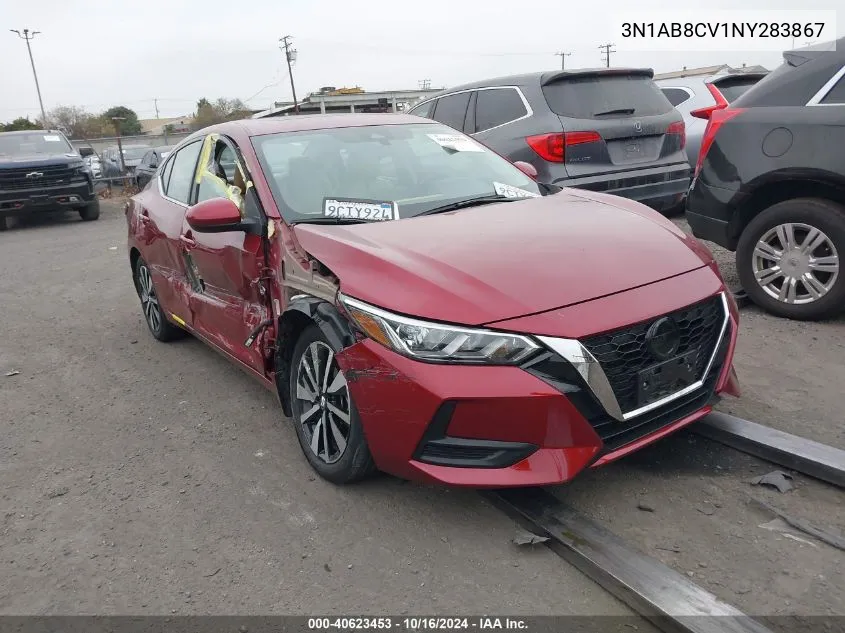 2022 Nissan Sentra Sv Xtronic Cvt VIN: 3N1AB8CV1NY283867 Lot: 40623453