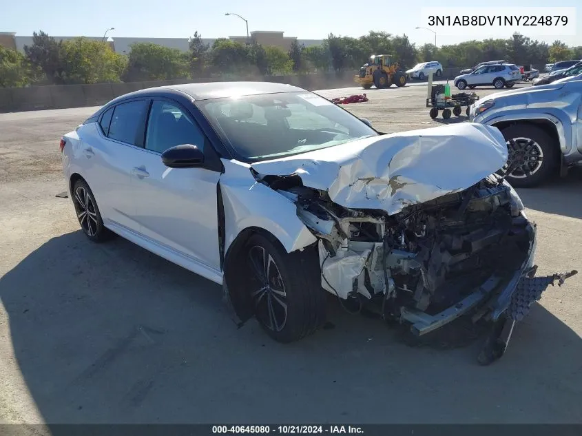 2022 Nissan Sentra Sr VIN: 3N1AB8DV1NY224879 Lot: 40645080