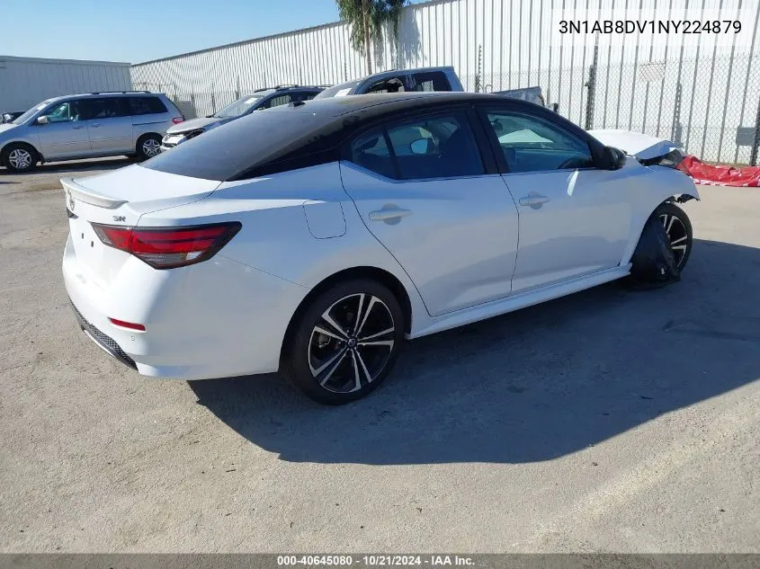 2022 Nissan Sentra Sr VIN: 3N1AB8DV1NY224879 Lot: 40645080