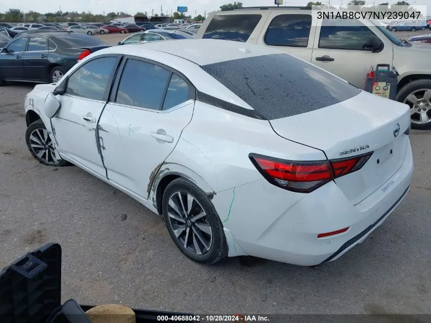 2022 Nissan Sentra Sv Xtronic Cvt VIN: 3N1AB8CV7NY239047 Lot: 40688042