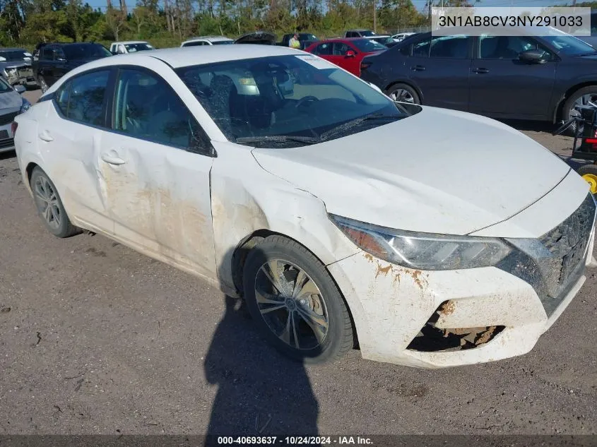 2022 Nissan Sentra Sv VIN: 3N1AB8CV3NY291033 Lot: 40693637