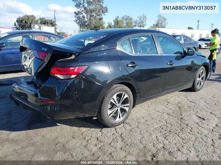 2022 Nissan Sentra Sv Xtronic Cvt VIN: 3N1AB8CV8NY313057 Lot: 40704385