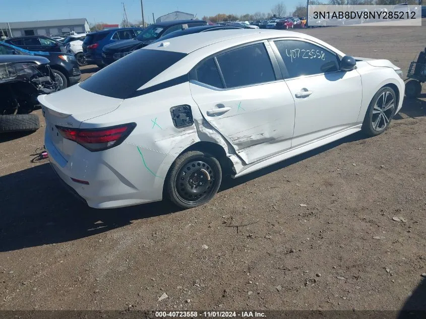 2022 Nissan Sentra Sr Xtronic Cvt VIN: 3N1AB8DV8NY285212 Lot: 40723558