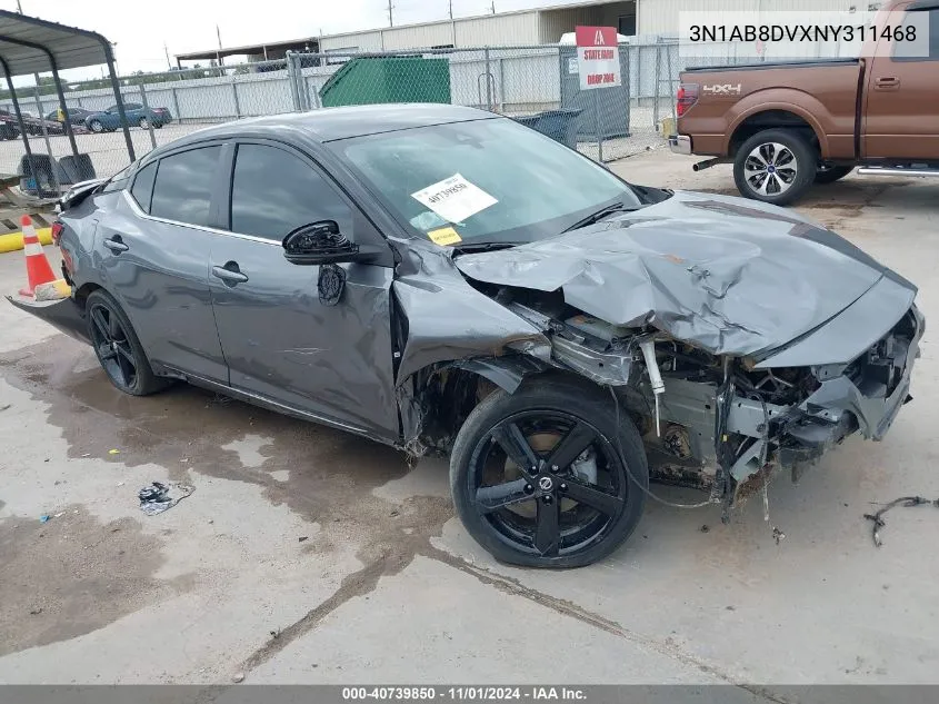 3N1AB8DVXNY311468 2022 Nissan Sentra Sr Xtronic Cvt