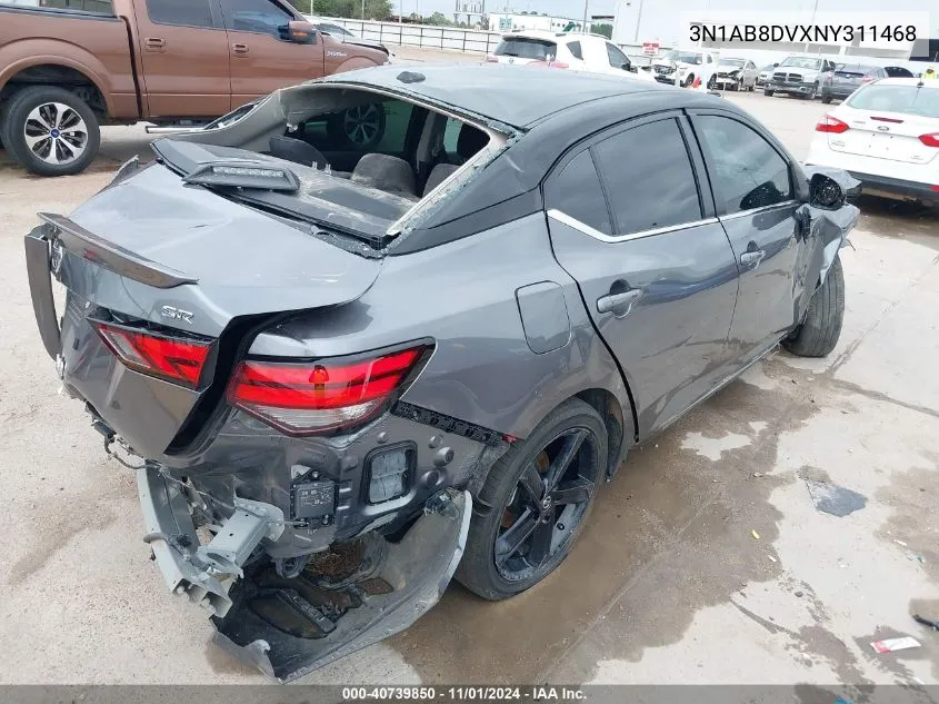 2022 Nissan Sentra Sr Xtronic Cvt VIN: 3N1AB8DVXNY311468 Lot: 40739850